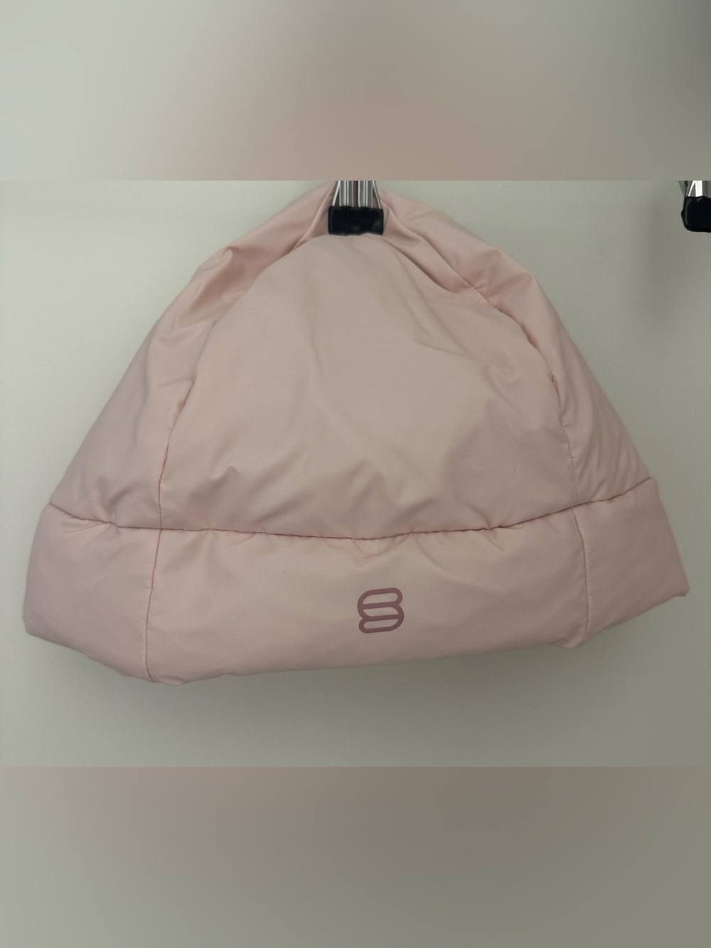 Lole Light Pink Quilted Puffer Down Beanie Hat